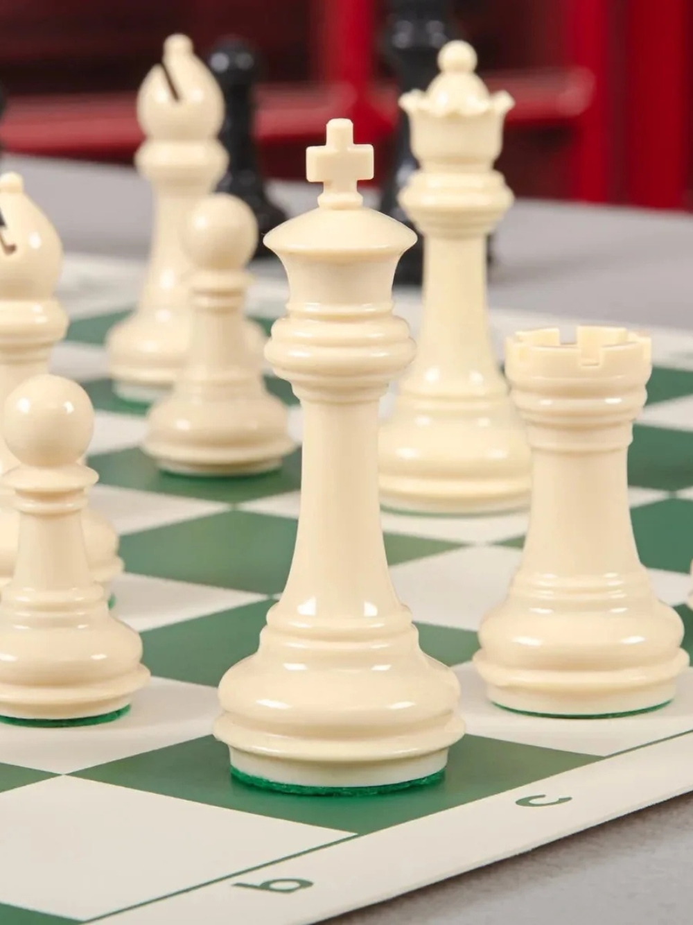 The Knight Templar Series Plastic Chess Pieces - 3.75" King