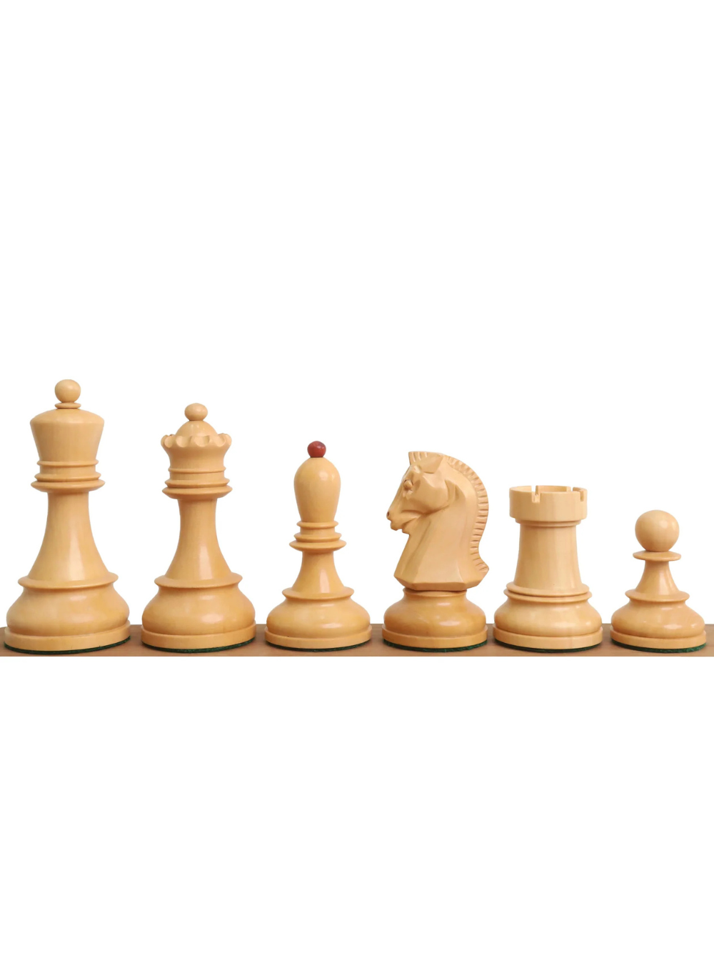 1950s' Fischer Dubrovnik Chess Pieces Only Set - Bud Rosewood & Boxwood - 3.8 " King