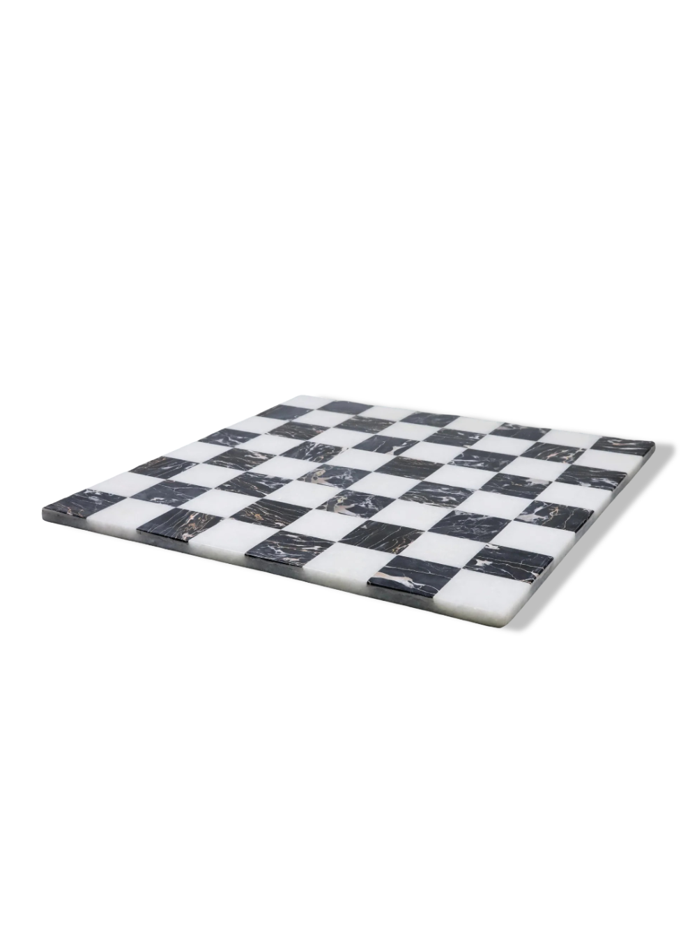 15'' Borderless Marble Stone Luxury Chess Board - Black and White stone