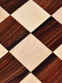 Large Rosewood Chess Board – Rounded Corners