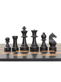 Rechapados Ferrer Olivewood Chess Set Combo - Black Olive Chess Board & Pieces