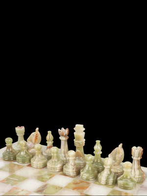 Onyx Marble & Stone Chess  15" Handcrafted Chess Set