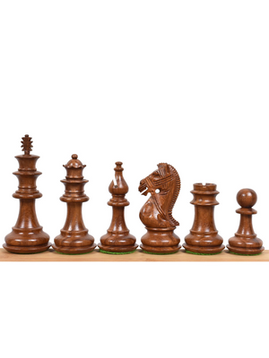 4.2" Supreme Luxury Golden Rosewood Weighted Chess Pieces