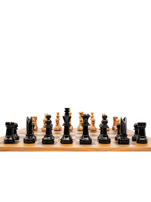 English model nº5 chess set olive wood pieces  and board