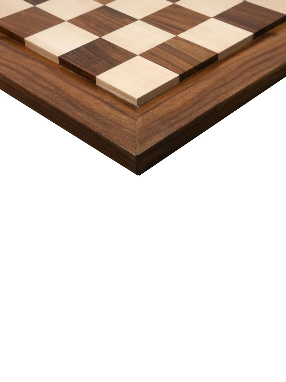 21" Raised Wood Luxury Chess board - Golden Rosewood and Maple - 55 mm Square