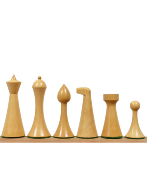 3.6" Herman Ohme Minimalist Chess Pieces - Weighted Golden Rosewood