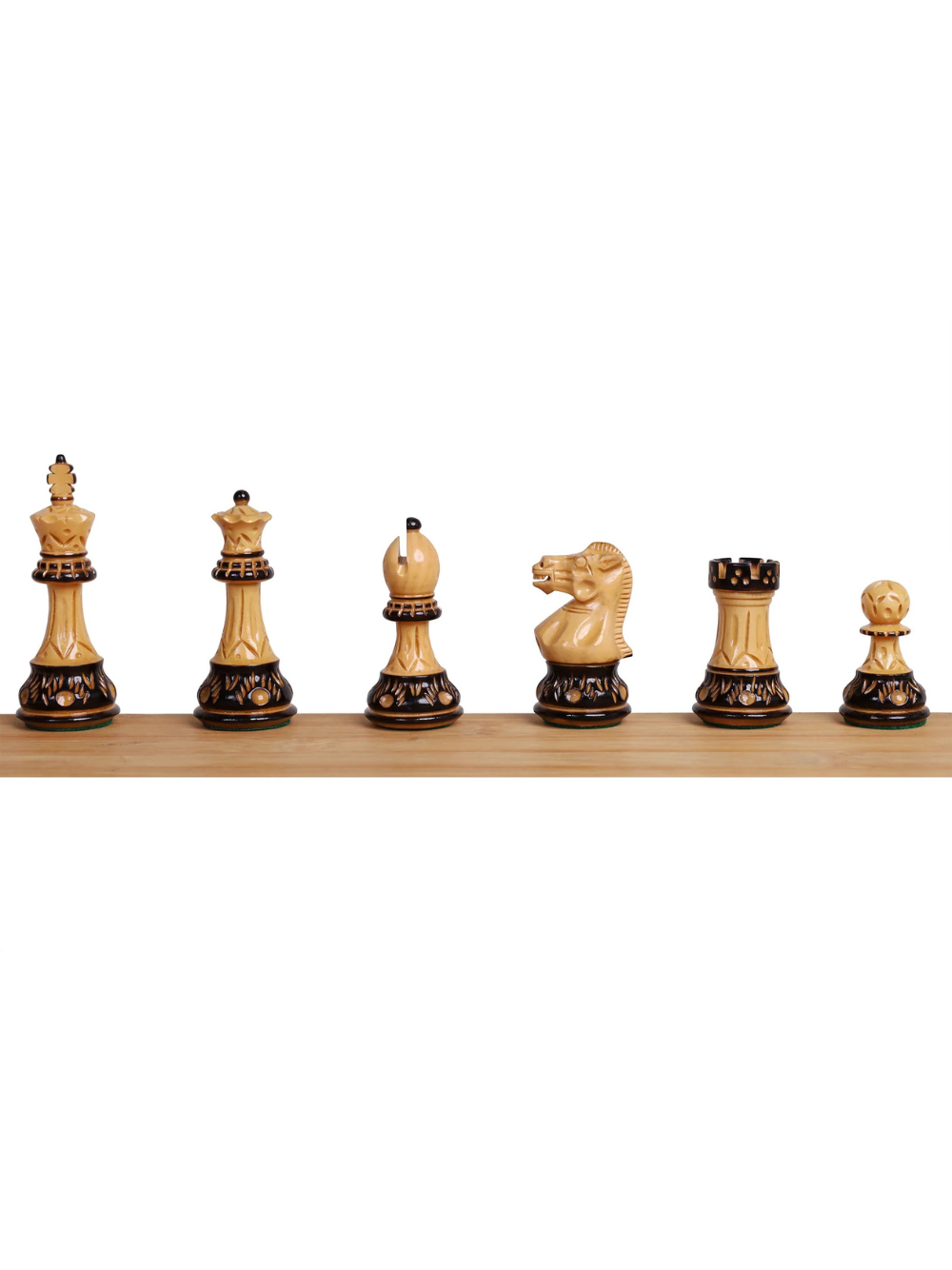 Laurel Series Burnt Carving Chess Set