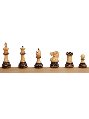 Laurel Series Burnt Carving Chess Set