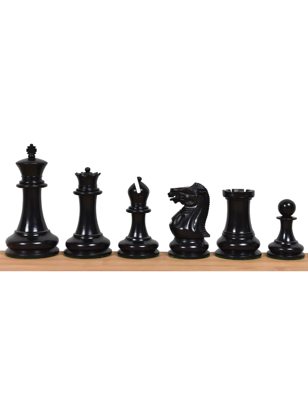 1849 Jacques Cook Staunton Collectors Chess Pieces - Ebony Wood - 3.75"