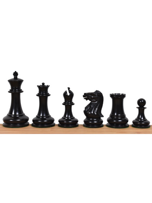 1849 Jacques Cook Staunton Collectors Chess Pieces - Ebony Wood - 3.75"