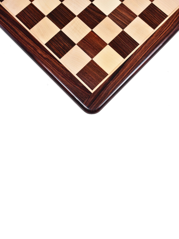 21 inches Large Flat Chess board Rosewood &amp; Maple Wood - Square of 55 mm