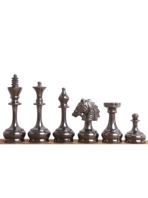 3.7" Splendor Series Brass Metal Luxury Pieces Gold & Metallic Grey