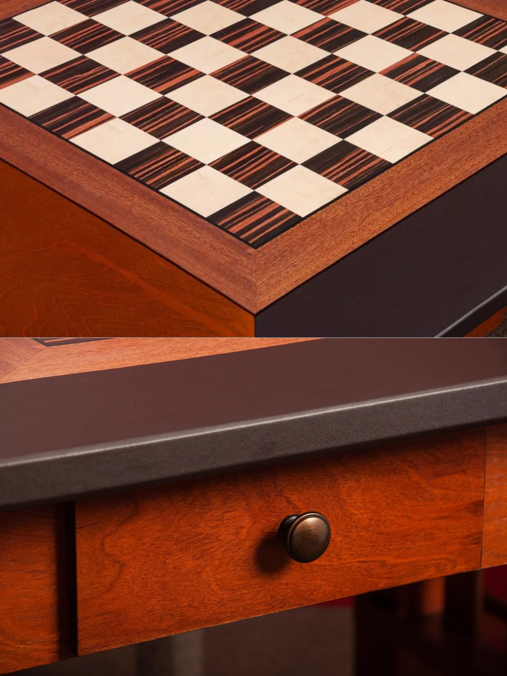 The Camaratta Signature Championship Chess Table - Dark Brown