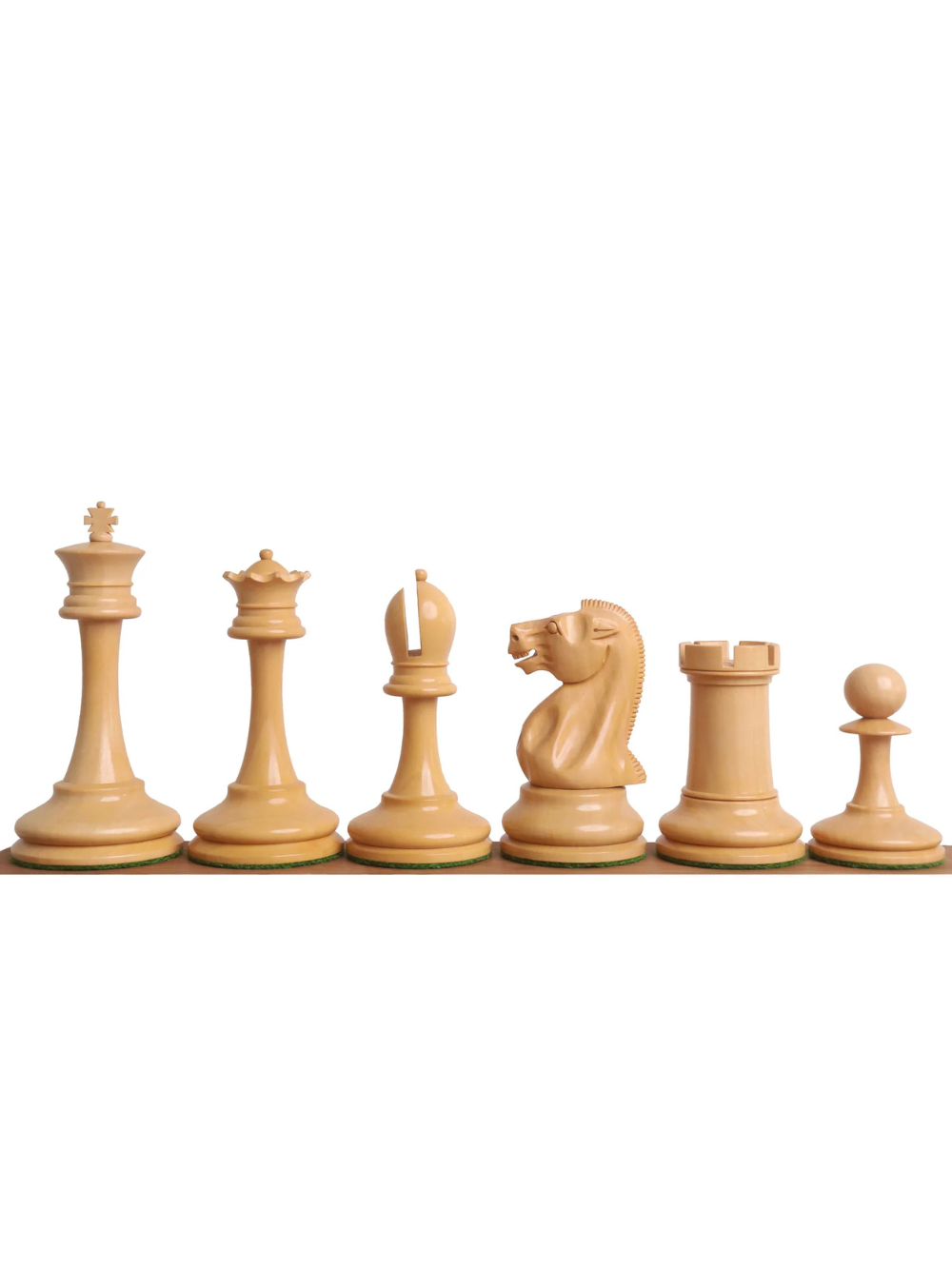 Piezas de ajedrez de lujo reproducidas del siglo XIX B and Co en madera de ébano y boj - Rey de 4.2"