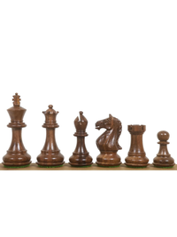 Queens Gambit Staunton Chess Set in Golden Rosewood with Board and Box
