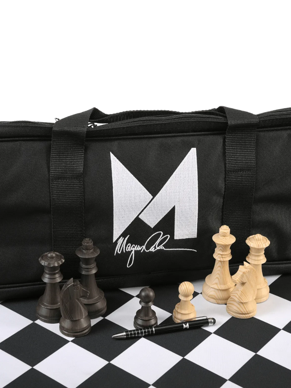 Magnus Carlsen Signature Series Chess Set Combo - Pieces with Board &amp; Bag