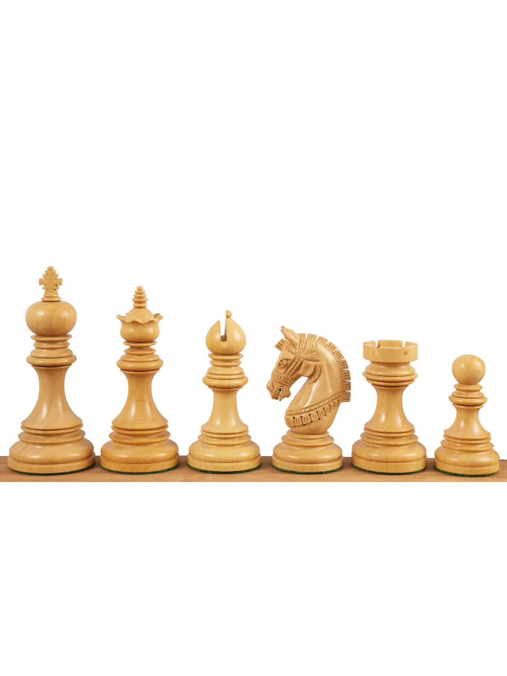 Pièces d'échecs de luxe Stallion Staunton en bois d'ébène de 4,1 pouces - Triple lestage