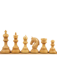 4.1" Stallion Staunton Ebony Wood Luxury Chess Pieces - Triple Weighted