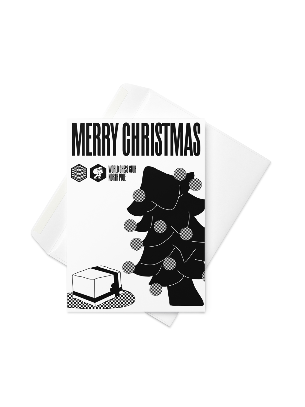 Biglietto di Natale a tema scacchi