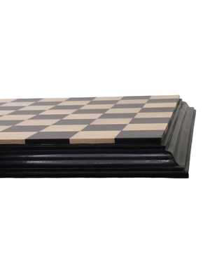 23" Ebony & Maple Wood Luxury Chess board with Carved Border- 63 mm Square