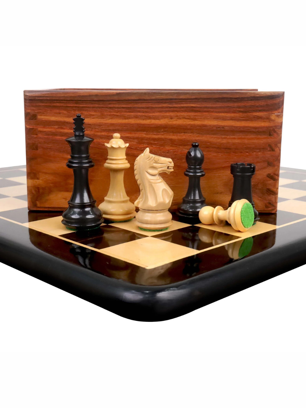3.5″ Fierce Knight Staunton Chess Set Combo