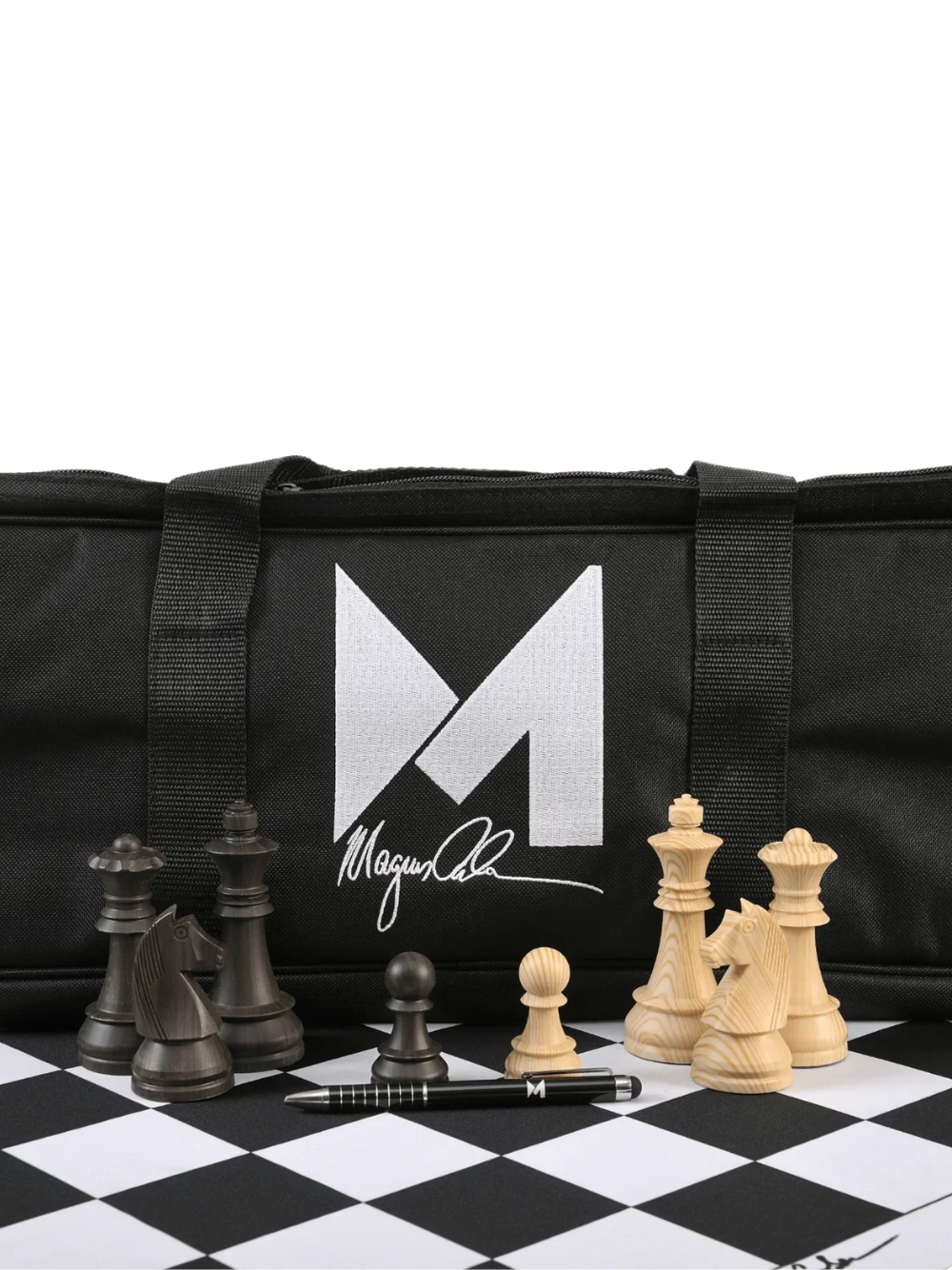 Magnus Carlsen Signature Series Chess Set Combo - Pieces with Board &amp; Bag