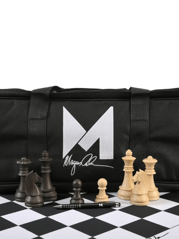 Magnus Carlsen Signature Series Chess Set Combo - Pieces with Board &amp; Bag