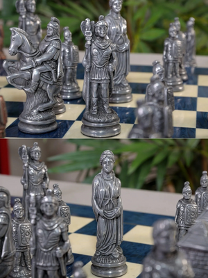 Roman Themed Chess Pieces - 4.25" King