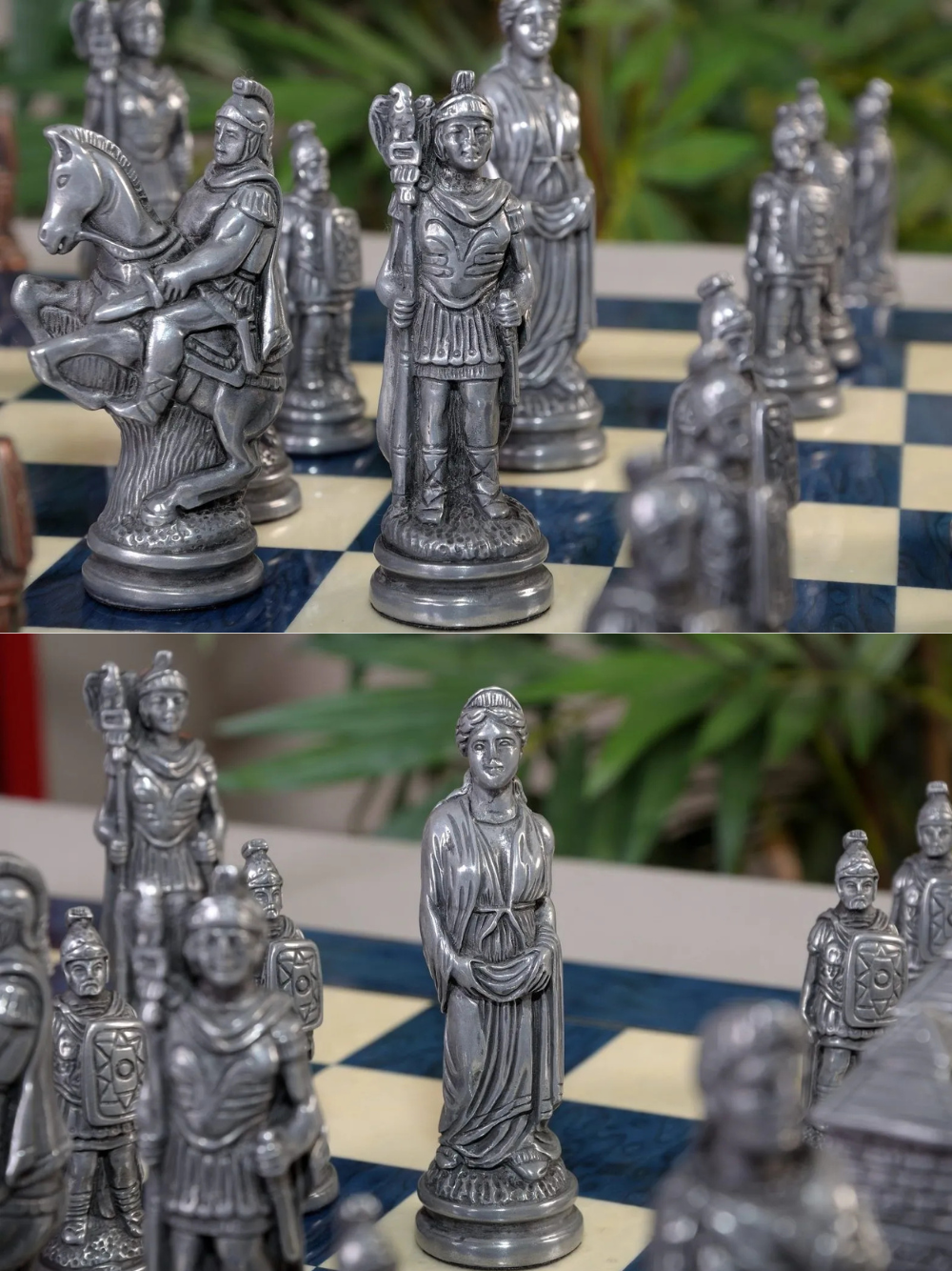 Roman Themed Chess Pieces - 4.25" King - Metallic