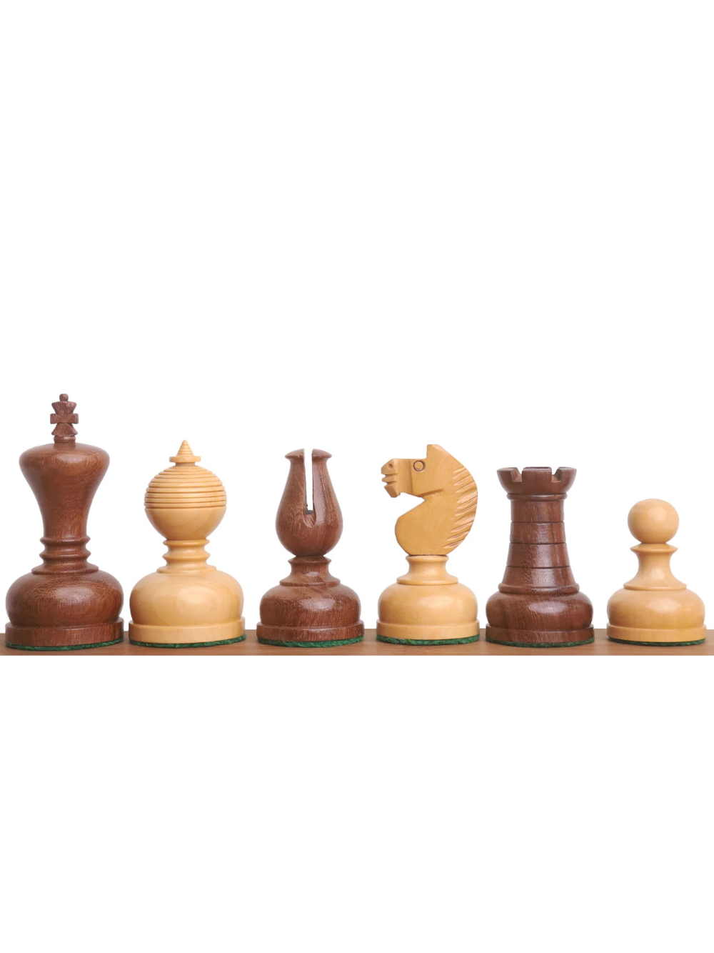 3.1" Library Chess Set - Staunton Pieces with Board and Box- Golden Rosewood