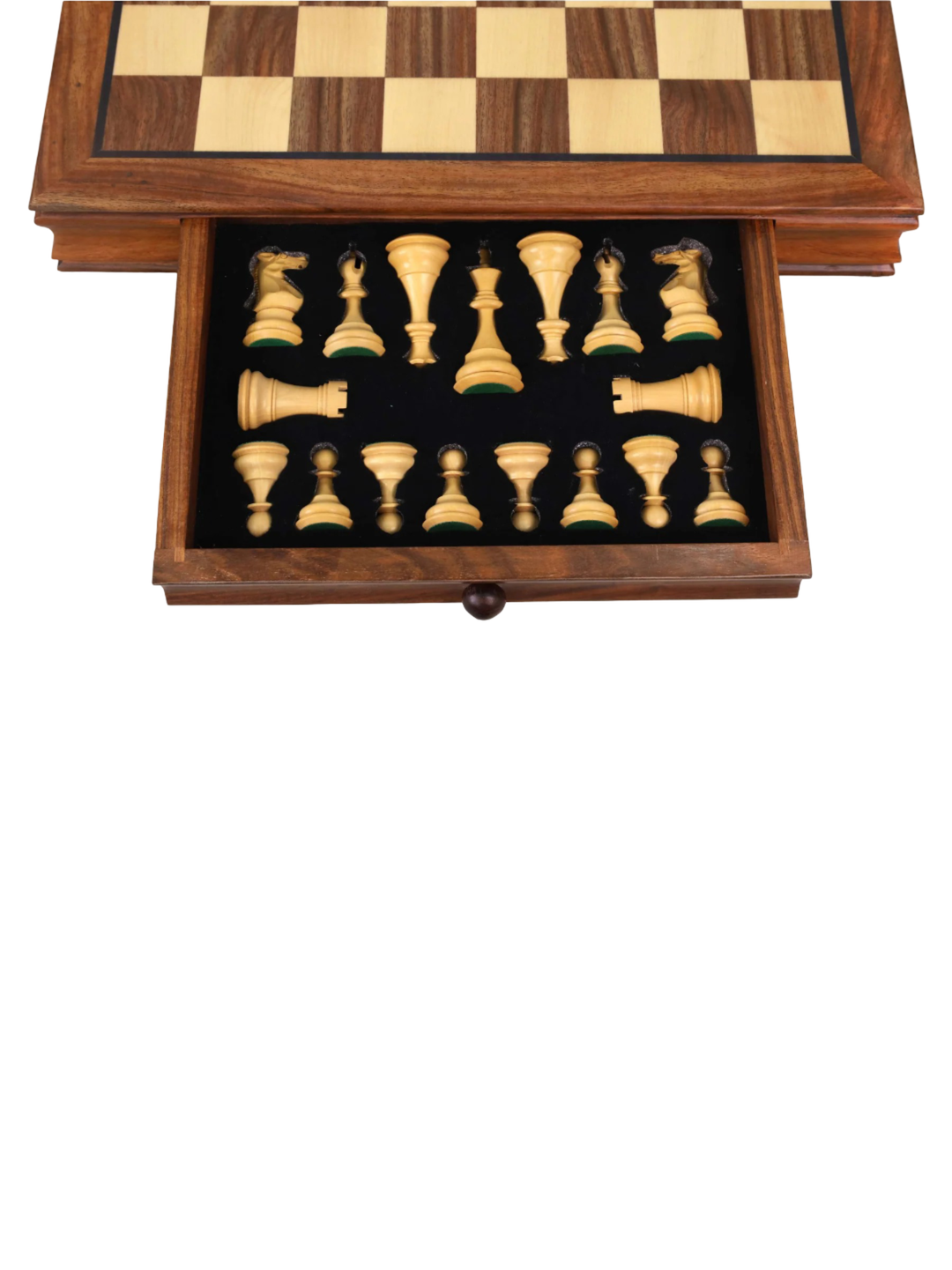 Set di Scacchi da Viaggio Magnetico Legacy 15” in Palissandro Dorato con Cassetti per Conservazione
