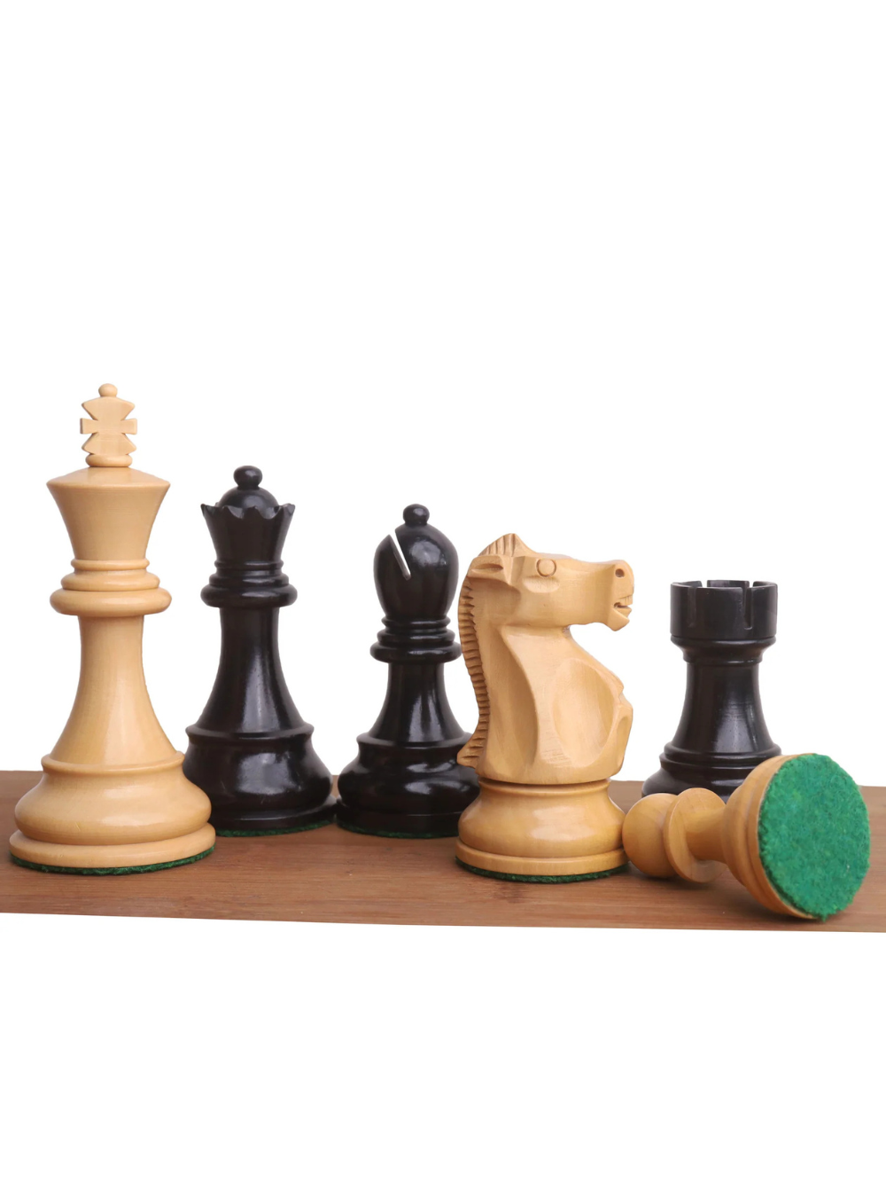 Fischer Spassky Chess Pieces - Double Weighted Ebony wood