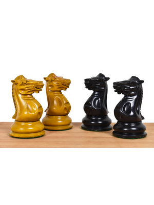 1849 Jacques Cook Staunton Collectors Chess Pieces - Ebony Wood - 3.75"