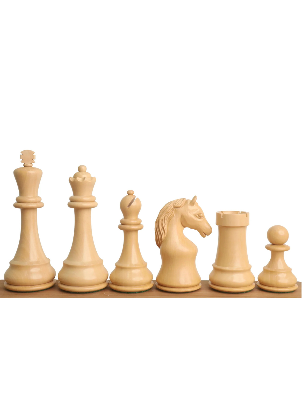 Pièces d'échecs reproduites en bois d'ébène de la Coupe Piatigorsky – Roi 5″