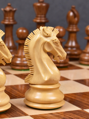 3.9" Craftsman Knight Staunton Chess Pieces Double Weighted