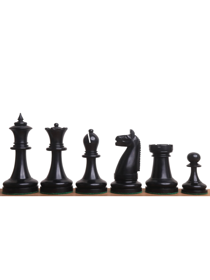Set riproduzione American Chess Company anni 1900 - pezzi in bosso anticato con scacchiera e scatola