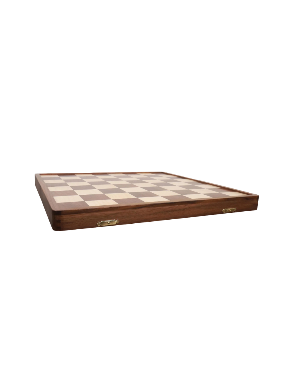 1950's Dubrovnik Chess Board Folding Style in Golden Rosewood & Maple Wood with Internal Storage - 57 mm square