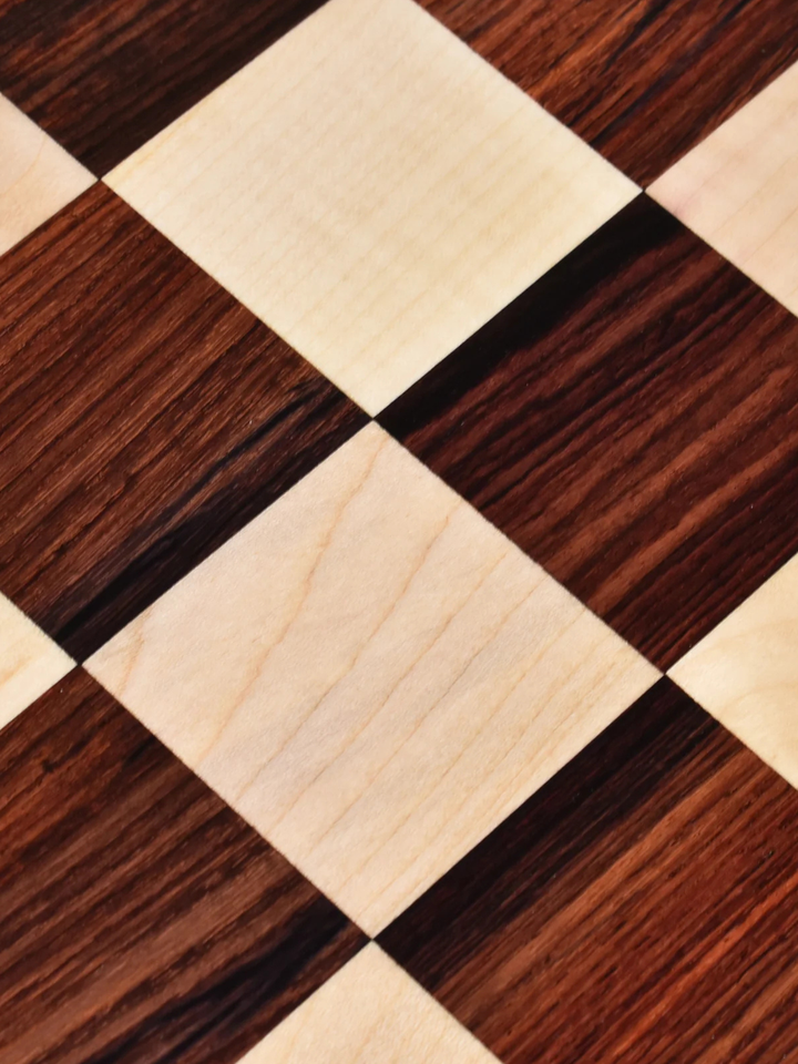 19" Large Flat Rosewood &amp; Maple Chess Board