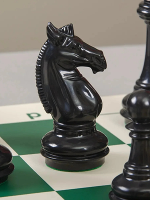 The Knight Templar Series Plastic Chess Pieces - 3.75" King