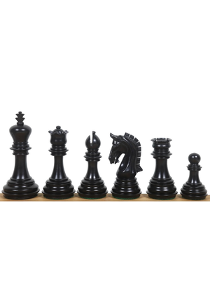 3.8" Imperial Staunton Luxury Ebony Wood Chess set 21" Ebony Chess Board and Box