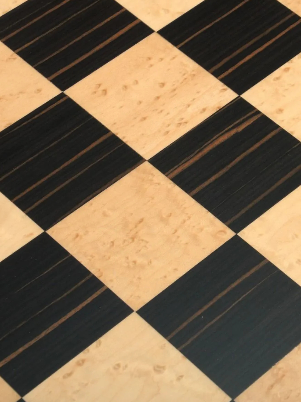 Macassar Ebony & Bird's Eye Maple Custom Contemporary II Chess Board