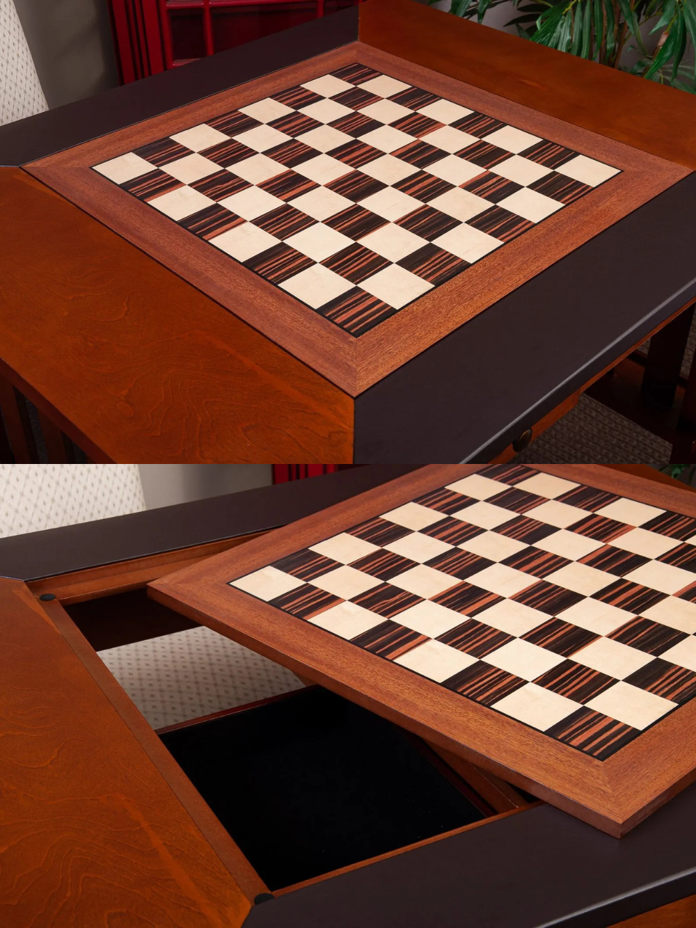 The Camaratta Signature Championship Chess Table - Dark Brown