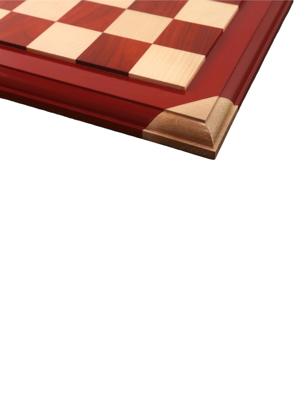 21" Bud Rosewood & Maple Wood Luxury Chessboard - 55 mm Square- Raised tiles