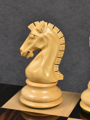 3.9" Craftsman Series Staunton Chess Pieces Double Weighted Ebony Wood