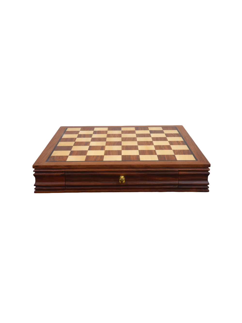 20” Legacy Golden Rosewood Chess Board with 4” Professional Staunton Pieces (Gloss Finish)