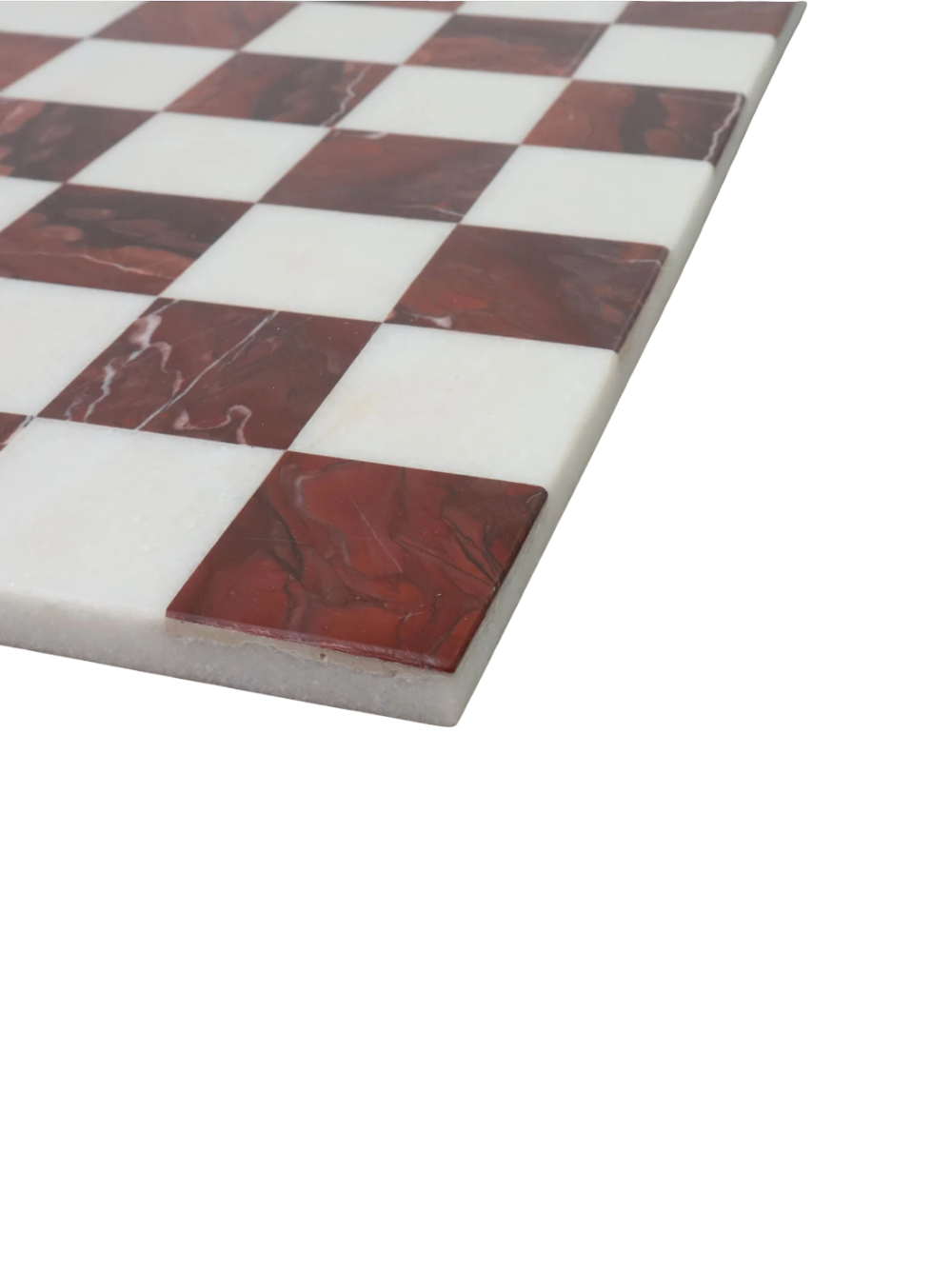15'' Maroon Marble Chess Board - Semi Precious Stones