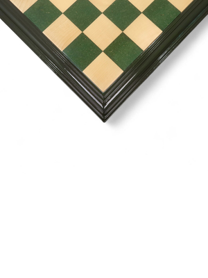21" Green & Maple HDMR Chess Board - Decorative Edges