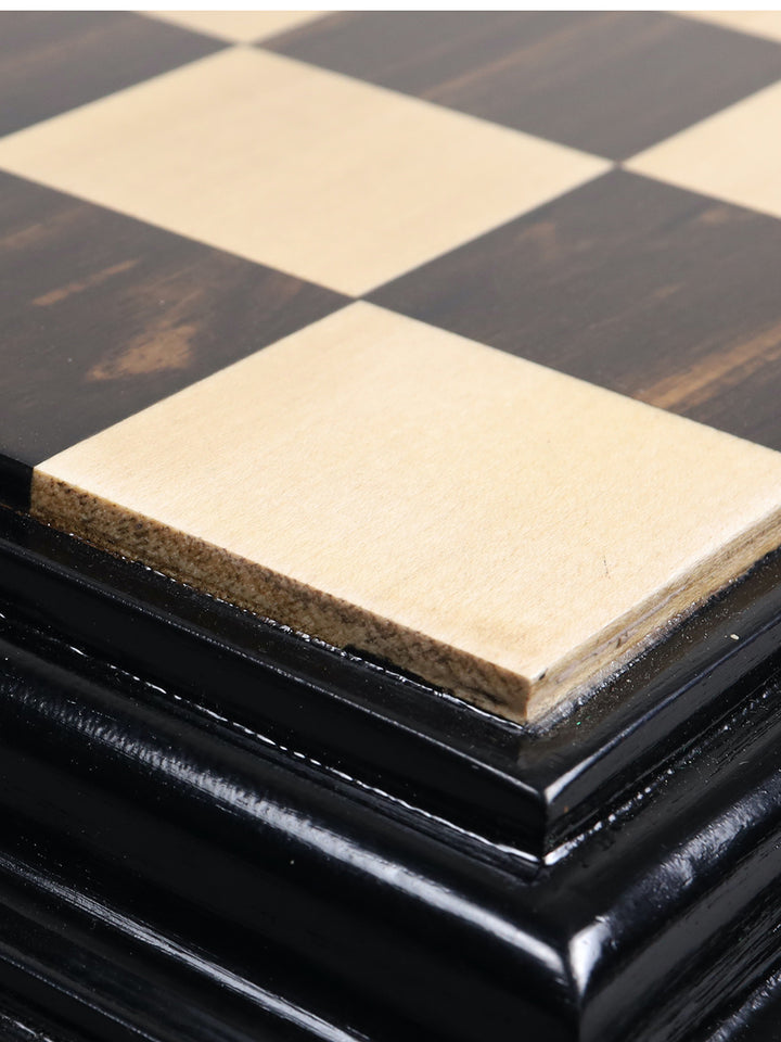 Luxury Ebony &amp; Maple Chess Board 21″