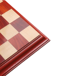 23" Bud Rosewood & Maple Wood Luxury Chessboard with Carved Border- 63 mm Square