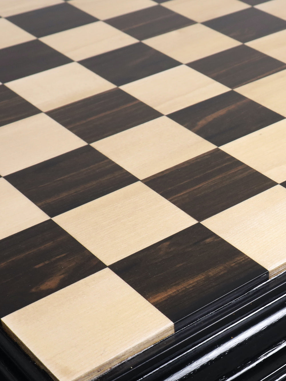 Luxury Ebony &amp; Maple Chess Board 21″